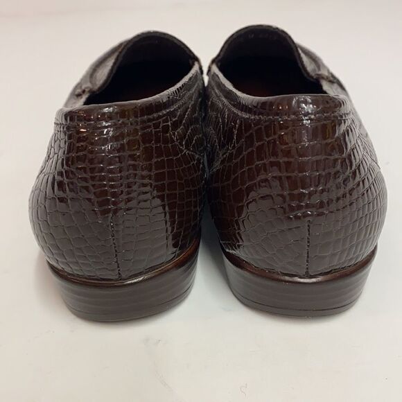 SAS Simplify Brown Croc Embossed Shoes Size 11.5W B12B - Picture 7 of 11